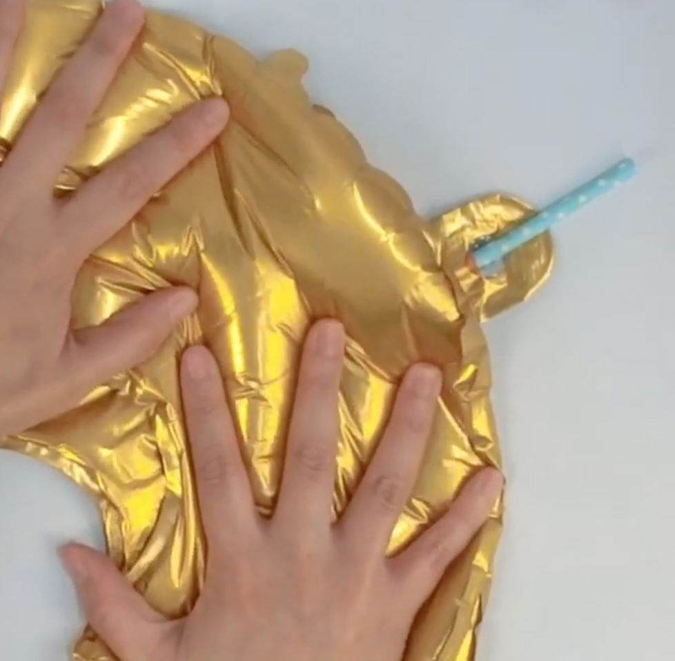 Reuse foil balloons by reinflating them over and over again.